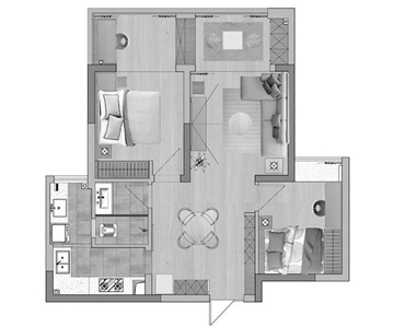 <b>现代简约二居室2</b>